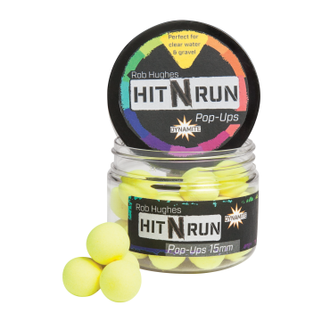 Dynamite Baits Hit N Run Pop-Ups 15mm Yellow